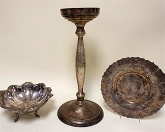 1242	3 PIECE SILVERPLATE INCLUDING APPROXIMATELY 19 IN STAND

