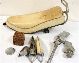 1258	LOT OF VINTAGE MOTORCYCLE PARTS
