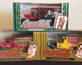 03 CocaCola DieCast Metal Banks