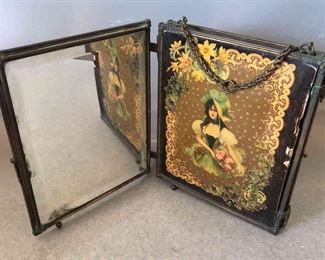 Antique Folding Mirror