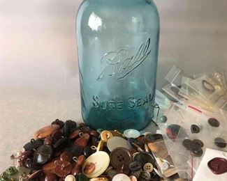 Ball Jar Full Of Buttons