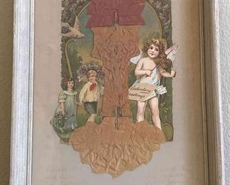 Framed 1928 Valentines Card