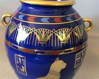 Franklin Mint Golden Vase Of Bast