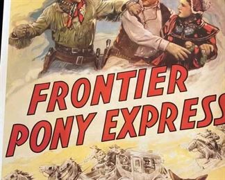 Frontier Pony Express Reproduction Movie Poster