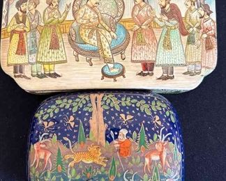 Hand Painted Laquer Trinket Boxes