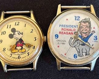 Mickey Mouse President Ronald Reagan Watches