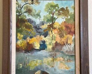 Mid Century Signed Oil Painting