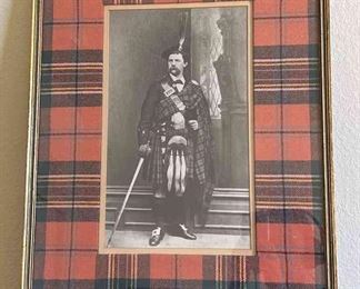 Old Black White Framed Photo Of A Scotsman