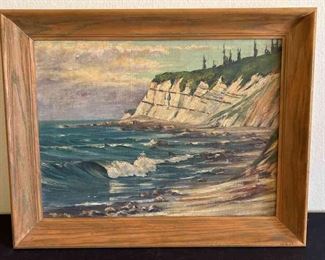 Seascape Framed Oil Painting