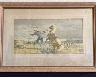 Signed Cowboy Print