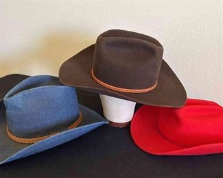 Trio Of Cowboy Hats