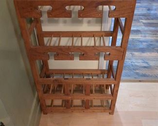 Oak wine rack designed and made by J.L. Stone