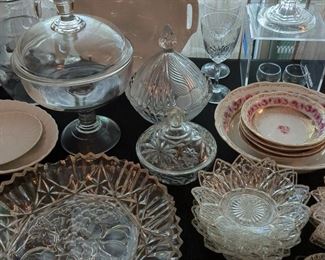 Glass serving dishes
