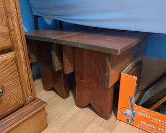 Wooden homemade stools