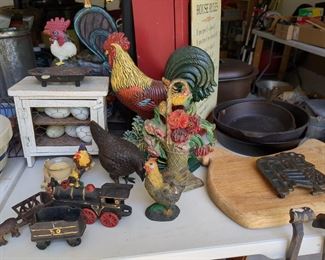 Roosters & Cast iron