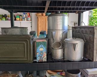 Camping cookware, ammunition box