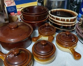 Brown dishes