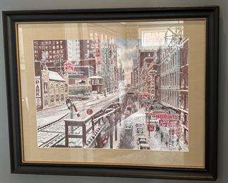 STANTON MANOLAKAS FRAMED ART 30”X38”