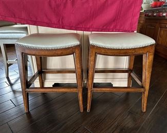 2 WOODBRIDGE COUNTER STOOLS 19”W 15”D24”H. MORE DETAILS IN DESCRIPTION.