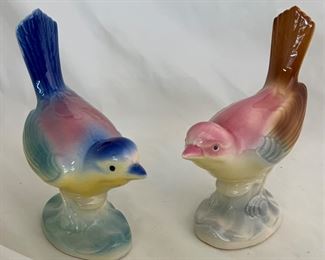 Royal Copley Birds:  Hand Painted Ceramic.  (6”H)