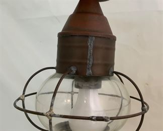Nautical Metal Ceiling New England Onion Light Fixture (11”H x 8”D)