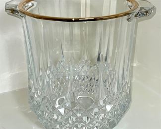 “Longchamp Gold” Champagne Bucket
by CRISTAL D'ARQUES-DURAND. Height: 7 3/4 in
Width: 6 1/2 in (c1978-2001)