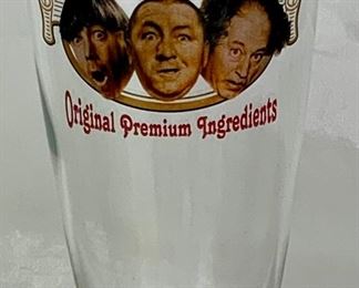 Three Stooges Tall Beer Glass 9" Made in Germany