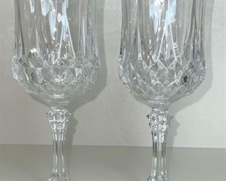 Cristal D’Arques Durand “Longchamps “ Crystal Water Goblets (1978-2021)