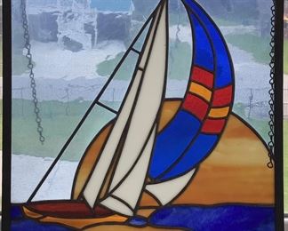 Sail Boat Stained Glass (16 x 20)