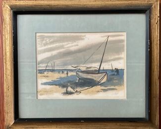 Leonard Pytlak (1910-1998) Serigraph (8” x 10”) Signed with Pencil by Artist, Matted and Framed (17”x 14.5”)