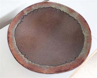 LARGE FOOTED BOWL POTTERY