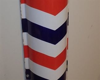 48" CURVED USA BARBER POLE 