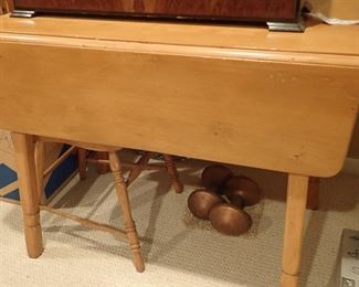 DROP LEAF TABLE AND 2 - CHAIRS