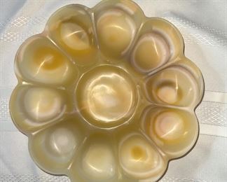 DELPHITE GLASS OYSTER PLATTER