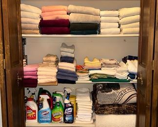 LINENS, CLEANING SUPPLIES