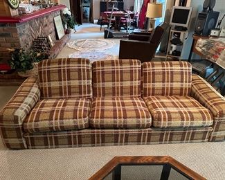 VINTAGE PLAID SOFA