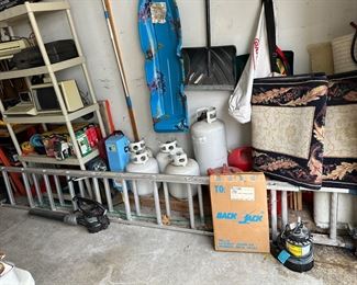 LADDER, PROPANE TANKS