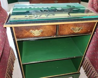 painted horse cabinet, front