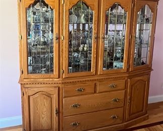 Oak With Beveled Glass China Cabinet