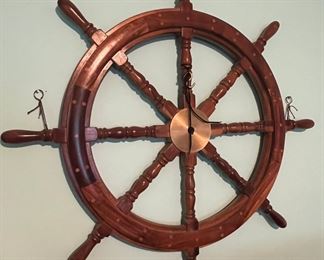 Deluxe Class Wood ad Brass Decorative Ship Wheel