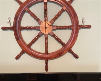 Deluxe Class Wood ad Brass Decorative Ship Wheel