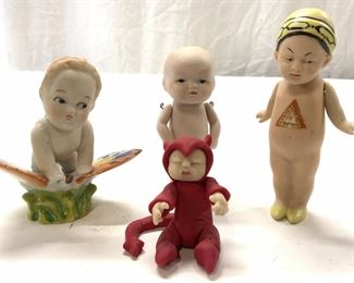 Lot 4 Bisque Porcelain Baby Figures
