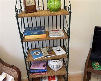 Metal & Wicker Shelf/Stand