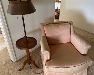 Vintage Floor Lamp, Vintage Accent Chair