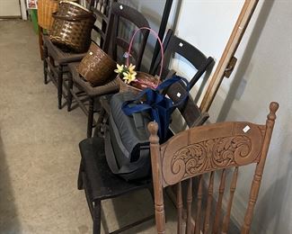 Vintage Wood Chairs, Wood Rocker