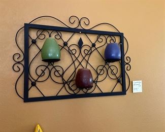 Iron wall candle holder