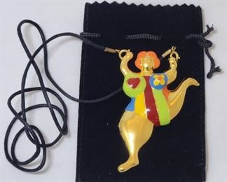 Niki De Saint Phalle Enamel 2002 Nana Necklace