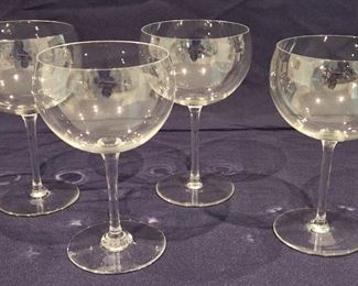 4 Baccarat Crystal Wine Goblets