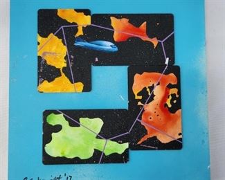 Carl Schmidt Signed "The Emerald Galaxy" Painting