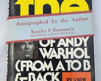 Andy Warhol Signed Autobiography Hardcover Book